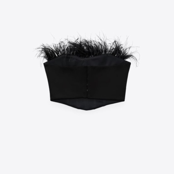 ZARA Feather Corset Top - Picture 3 of 6